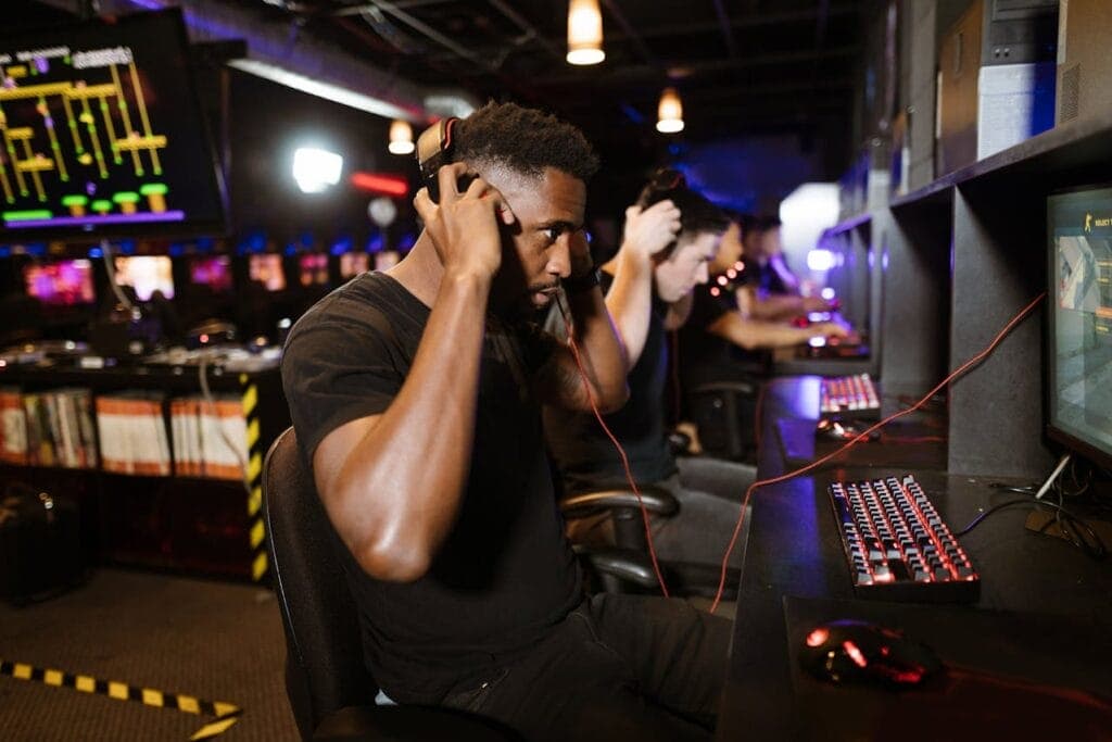 Men Playing Computer Games